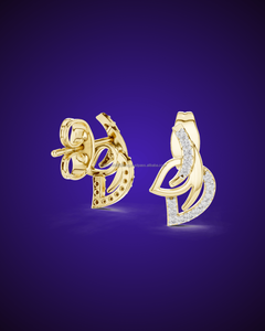 Golden Grace 14K oro rosa oro plata pendientes fabricación - Product Image 3