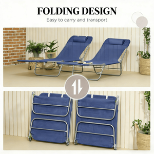 Chaises longues pliantes confortables pour la détente en plein air - Product Image 5
