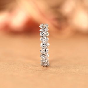 Luxury Design Pear Cut Lab Grown <b>Diamond</b> Full Eternity Band <b>Ring</b> 18k White Gold Fine Anniversary Wedding Sparkly Gift Her - Product Image 4