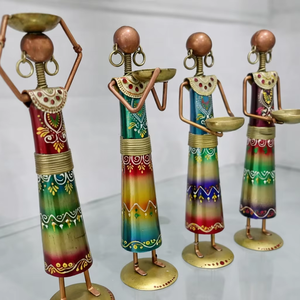 Figurines Métalliques Artisanales - Design Art Déco Amovible pour Décoration d'Intérieur (Condoléances, Régime de Retraite, Diwali & Baptême) - Écologiques - Product Image 1