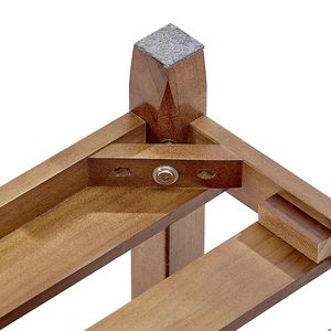 Mesa de Centro Otomana Cuadrada Grande de 34.5 Pulgadas con Estante de Madera Sólida y Reposapiés Tapizado en Lino - Product Image 6