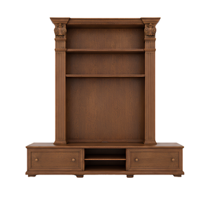 Mueble de TV de Madera de Teca Clásico Personalizado, Mueble de Entretenimiento de Lujo para Hoteles, Villas, Apartamentos y Proyectos de Hostelería - Product Image 1