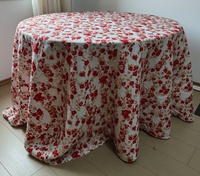 Nappe de table personnalisée imprimée pour fête, rectangulaire ou ronde, en polyester réutilisable, pour décoration d'événements, OEM ODM
