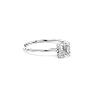 Anillo de Moissanita Chapado en Oro Blanco de 14K y Plata de Ley 925 REYES, Precio al por Mayor, Certificado GRA, Joyería Fina para Bodas - Product Image 3