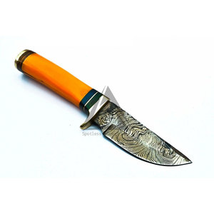 Cuchillos de Hoja Fija con Mango de Madera Hechos a Mano y Ecológicos - Cuchillas de Acero Damasco Inoxidable de Alta Calidad Personalizables OEM con 3 Años de Garantía - Product Image 4