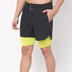 Pantalones cortos para correr para hombre, pantalones cortos transpirables para entrenamiento deportivo, pantalones cortos para correr para hombre, pantalones cortos con cintura elástica para gimnasio, pantalones cortos para correr para hombre - Product Image 1