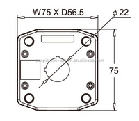 Boîtier de commande carré étanche IP65 en plastique ABS AP 22mm TUV, interrupteur 1NO/2NO, modèle B1A, tension max. 250V 5A, usage domestique