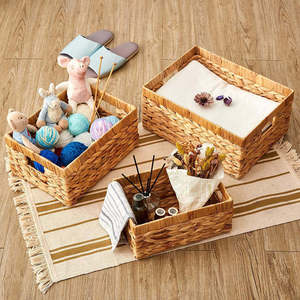 Water Hyacinth Laundry Storage <b>Basket</b> Wholesale Handmade Woven Storage <b>Hamper</b> Vietnam Manufacturer - Product Image 4