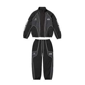 2026 New Arrival Custom Sublimation Printed Windbreaker Suit Custom Logo <b>Zip</b> <b>Up</b> <b>Jacket</b> And Pants Track Set - Product Image 1