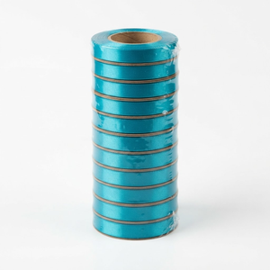 Cinta de Satén de una Cara Color Verde Azulado de 12 mm, 100% Poliéster, Venta al por Mayor, 10 Rollos x 8 Metros, para Decoración de Ropa, Envoltura de Regalos, Embalaje, Decoración de Eventos - Product Image 1