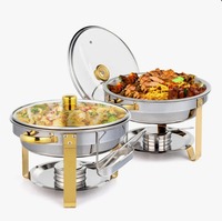 Plat à chafing en acier inoxydable 201, capacité 150L, chauffage à la vapeur, présentoir alimentaire durable et support de service pour la restauration au meilleur prix
