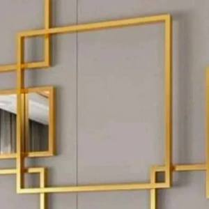 Daystar Trade Modern Abstract <b>Geometric</b> Rectangle Metal <b>Wall</b> Sculpture Gold Plated Contemporary <b>Art</b> Decor Living Room Wedding - Product Image 4
