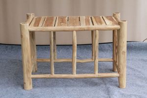 Mesa de Centro Rectangular Mario de Madera de Teca Sólida, No Plegable, Acabado Lijado, para Uso en Exteriores, 90x50x60 cm - Product Image 2