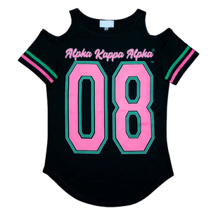 Camiseta de Lujo para Mujer con Hombros Descubiertos y Estampado, de Algodón Suave con Manga Recortada, Blusa Casual de Moda para Uso Diario - Product Image 1