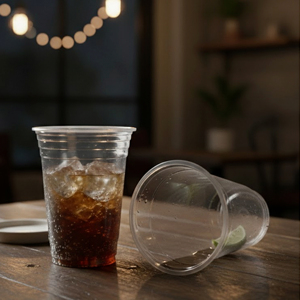 Gobelets jetables QUANG QUAN 12/16/22oz en PP/PET à paroi simple, diamètre 95 mm, transparents avec couvercle pour boissons froides - Product Image 5