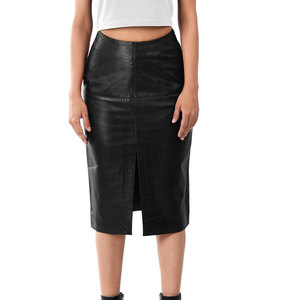2026 New Arrival Winter Fashion Women Leather <b>Skirt</b> High Street Fashion <b>Elastic</b> Waist Women Leather <b>Skirts</b> - Product Image 1