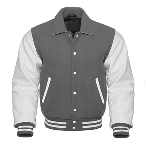 Wholesale Premium Quality Mens Embroidered Varsity <b>Jacket</b> Waterproof <b>Fleece</b> Lining <b>Thick</b> Polyester Winter Zipper Street Style - Product Image 1