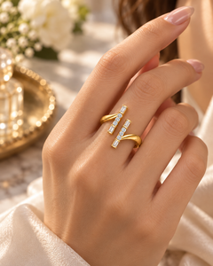 14k Rose Gold Diamond <b>Ring</b> With <b>Emerald</b> Cut And Round Diamonds Classic Engagement <b>Band</b> For Women - Product Image 4