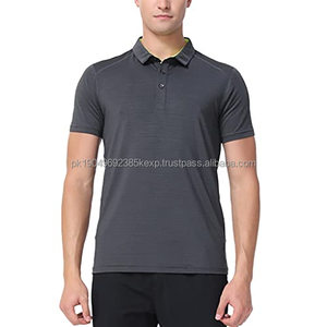 T-shirts polo de golf à manches courtes, respirants, à séchage rapide, de couleur unie, pour le sport, avec logo personnalisé, pour la course à pied estivale, le tennis, les affaires - Product Image 4