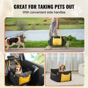 Seggiolino Auto per Cani di Taglia Media Impermeabile con Tasca Portaoggetti e Clip di Sicurezza, in Tessuto di Cotone PP per Viaggi in Auto e Gatti - Product Image 3