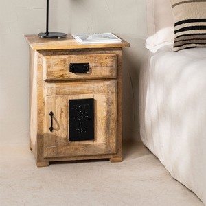 Vandana Amber Tone mango wood nightstand - Product Image 1