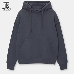 Vente en gros de sweat-shirts à capuche surdimensionnés pour hommes en coton 100% pour un style hivernal thermique de couleur Purple Haze, motif uni, impression de logo personnalisée - Product Image 3