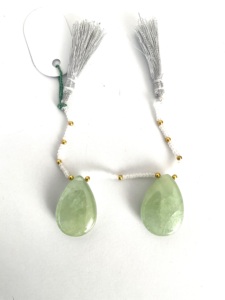 Par de perlas de aguamarina, piedra preciosa natural para la elaboración de joyería fina - Product Image 6