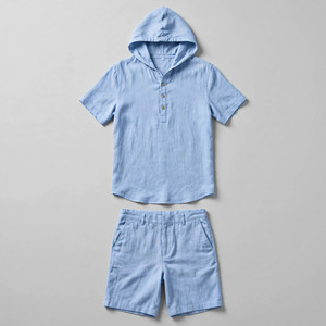 Wholesale Summer Men's Casual Shorts <b>Set</b> Plain Color Solid 100% Cotton Jersey Quick Dry Knitted Pocket Customized Logo <b>Twin</b> <b>Set</b> - Product Image 2