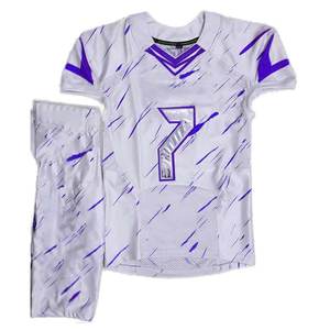 Uniformes de Fútbol Americano Personalizables de la Mejor Calidad con Manga Corta, Logotipo Personalizado, Tela de Secado Rápido y Transpirable, MOQ Bajo - Product Image 4