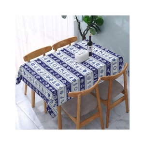 Nappe de table personnalisée imperméable et anti-huile, en coton biologique 100%, de qualité supérieure, luxueuse, brodée, de grande taille, carrée et solide - Product Image 1