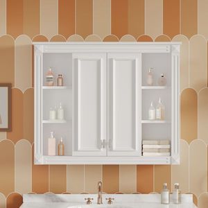 36 X 28 <b>Wall</b> Mounted Medicine Cabinet Bathroom <b>Storage</b> with 1 Adjustable Shelf for Bat Medicines - Product Image 2