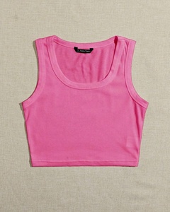 Wholesale Summer Tight Vest <b>Plain</b> <b>Crop</b> <b>Tops</b> Wholesale <b>White</b> Ribbed Running Tank <b>Top</b> for Women Workout Tank <b>Top</b> - Product Image 1
