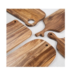Tabla de cortar de madera de Acacia personalizada clásica hecha a mano, tabla de cortar de madera para cocina y Hotel al por mayor - Product Image 4