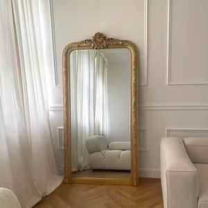 Miroir sur pied classique en teck massif fait main, pleine longueur, luxe, pour chambre à coucher, salon, décoration intérieure - Product Image 1