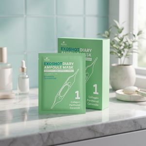 Bffect Exoshot Diary Hydrogel Ampoule Sheet avec Cica, Collagène, Peptide et Acide Hyaluronique pour Apaiser et Éclaircir les Pores - Product Image 1
