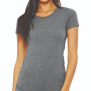 T-shirt à manches courtes en jersey décontracté pour femme, 100% coton peigné et filé en anneau Airlume, 32 Single, 4,2 oz, Asphalt - Product Image 4