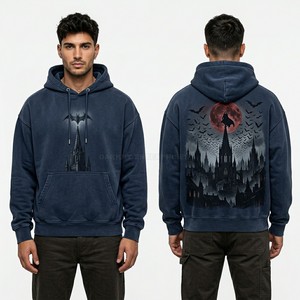 Sweat à capuche personnalisé pour homme, motif chevalier duel d'épées rouge, streetwear, fabricant, molleton épais - Product Image 6