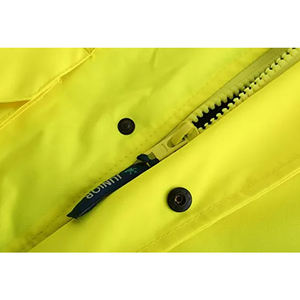Fluorescent Neon Yellow Durable Oxford Fabric Hi Vis Workwear <b>Jacket</b> Waterproof Industrial <b>Worker</b> Night Shift Safety Uniform Set - Product Image 5