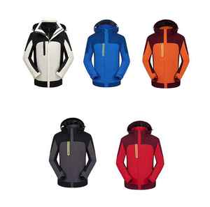 Vestes d'extérieur pour hommes, veste bomber légère imperméable à fermeture éclair avec capuche et motif cœur, streetwear d'automne, coupe-vent - Product Image 2