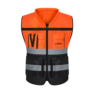 Cheap Outdoor Construction ANSI Class 2 Reflective Safety Vest <b>Jacket</b> Breathable Polyester Personal Safety Hi Vis Security - Product Image 4
