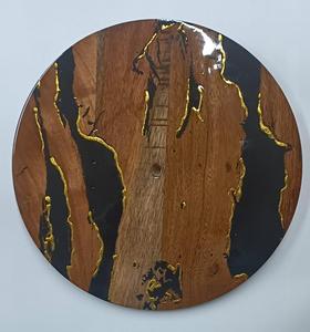 Planche à découper durable en bois de manguier avec incrustation en résine, planche à servir en bambou pour fromage, planche à découper pour pizza et aliments, pour ustensiles de cuisine - Product Image 1