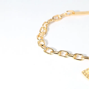 Pulsera de Cadena de Eslabones Ovalados con Diamantes Naturales y Diamantes Cultivados en Laboratorio, Oro Sólido de 18K, Joyería Ajustable para Mujer, Regalo de San Valentín - Product Image 3