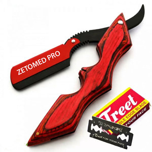 มีดโกนหนวดแบบตรง (ไม้เนื้อแข็งเหล็กหนัก) - Product Image 4