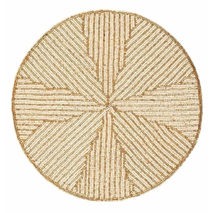 New Arrival Floral Glass Beaded <b>Table</b> Mat Beaded Charger Plate Beaded Place Mats Christmas Special Events and Home Decor - Product Image 4