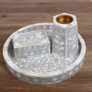 ชุดไม้มาบคาระประดับมุก เหมาะสำหรับใช้กับถ่านอู๊ดในพิธีกรรมทางศาสนาและงานเฉลิมฉลอง ให้ความรู้สึกเรียบหรูและสง่างามด้วยแสงสีรุ้ง - Product Image 1