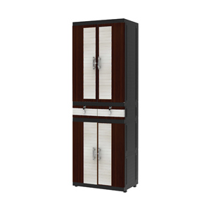 <b>Large</b> Capacity Plastic <b>Wardrobe</b> Cabinet with Drawer & Hanger for Clothing Storage Bedroom Furniture - Product Image 3