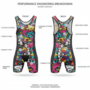Oferta Especial: Traje de Lucha Libre de Alta Calidad, Moderno, Personalizado por Sublimación, Compresión, Sin Mangas, para Entrenamiento y Competición - Product Image 2