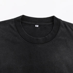 เสื้อยืดแฟชั่นใหม่ ทรงหลวม ผ้าคอตตอน 100% สไตล์วินเทจ พิมพ์ลายโลโก้ได้ตามต้องการ สำหรับผู้ชาย ทรงเรโทร 250gsm แบบทำสีซีดจางสไตล์วินเทจ ขนาดโอเวอร์ไซส์ - Product Image 3
