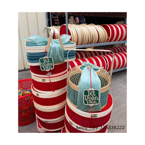 Panier-cadeau en bambou de qualité supérieure, design tissé à la main pour un emballage cadeau élégant - Product Image 1