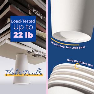 Confezione da 50 Bicchieri di Carta Resistenti da 16 oz per Caffè Caldo con Coperchi Antigoccia e Manicotti, Ideali per Asporto e Uso Domestico - Product Image 3